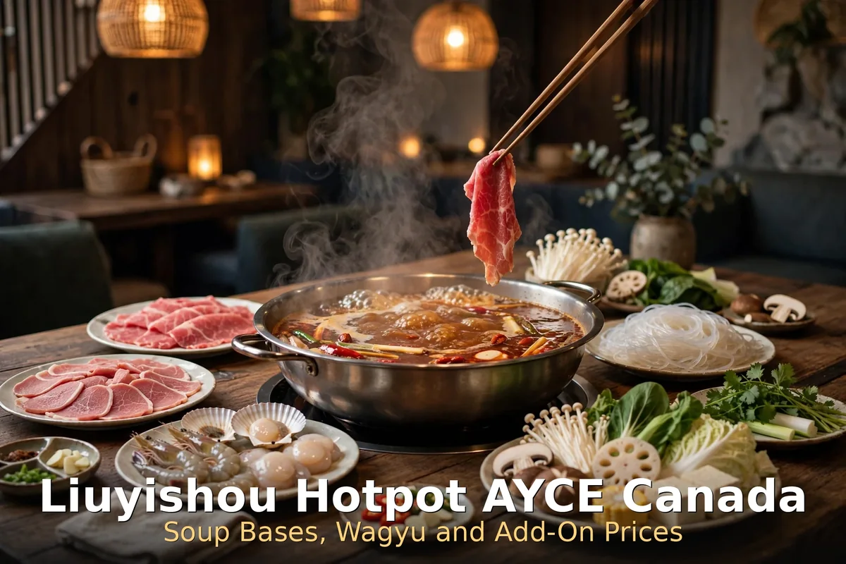 Liuyishou Hotpot dry hot pot for two with seared beef and spices, Liuyishou dry hot pot price Canada