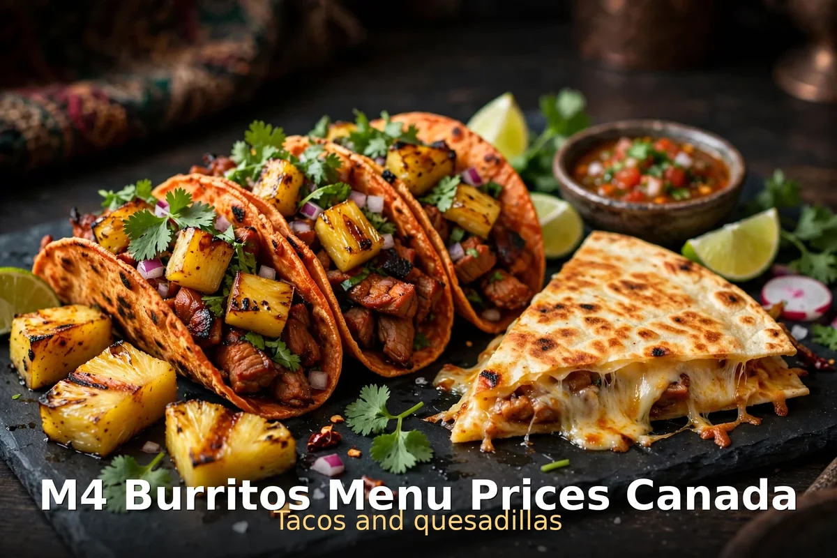 M4 Burritos tacos and burrito bowl with rice, beans and fresh toppings, m4 burritos tacos and bowls prices canada