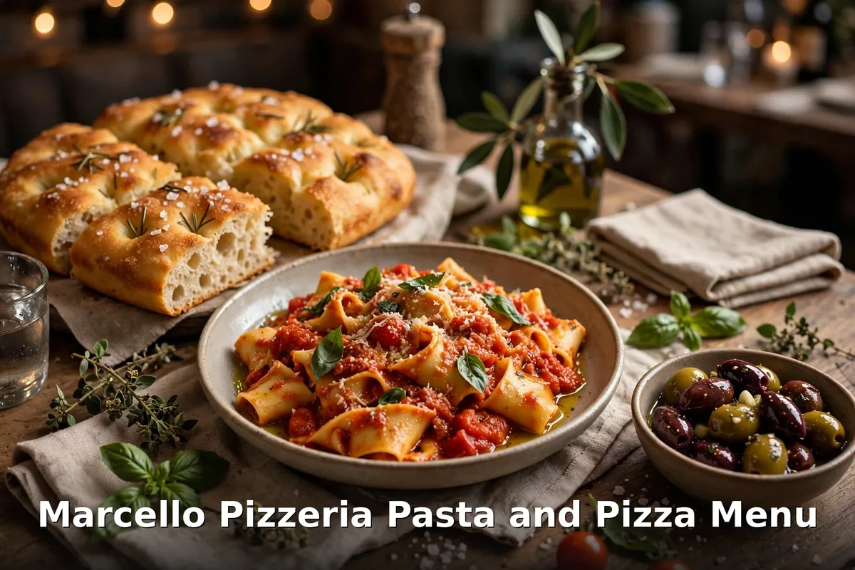 Marcello Pizzeria pasta and pizza menu prices in Ontario