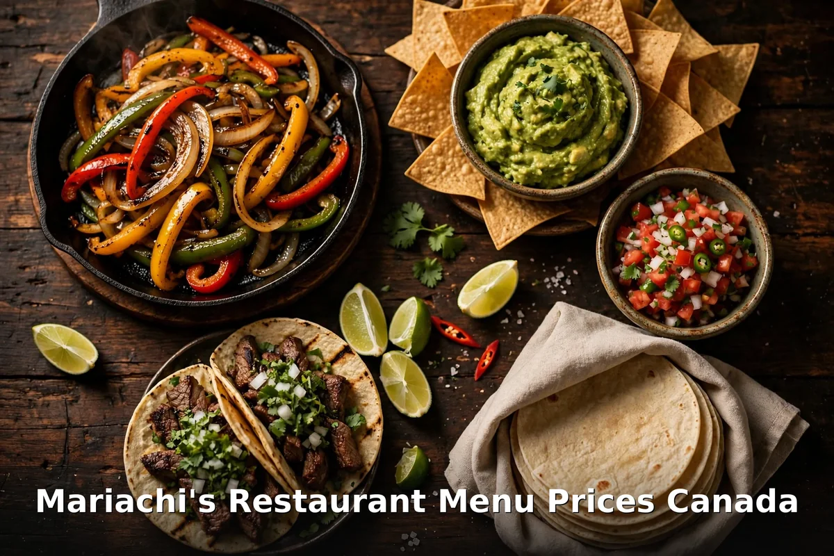 Mariachi's Restaurant fajita-skillet spread, Mariachi's Restaurant menu prices Canada 2026
