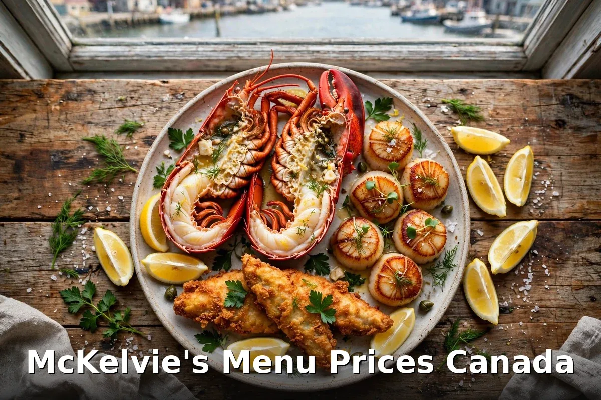 McKelvie's seafood platter, McKelvie's menu prices Canada 2026