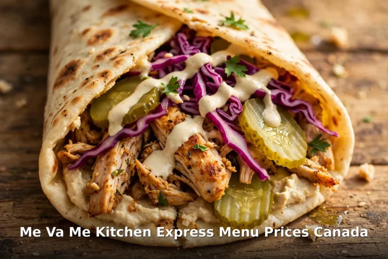 Me Va Me Kitchen Express menu prices Canada - laffa wrap with shawarma and falafel, me va me menu prices