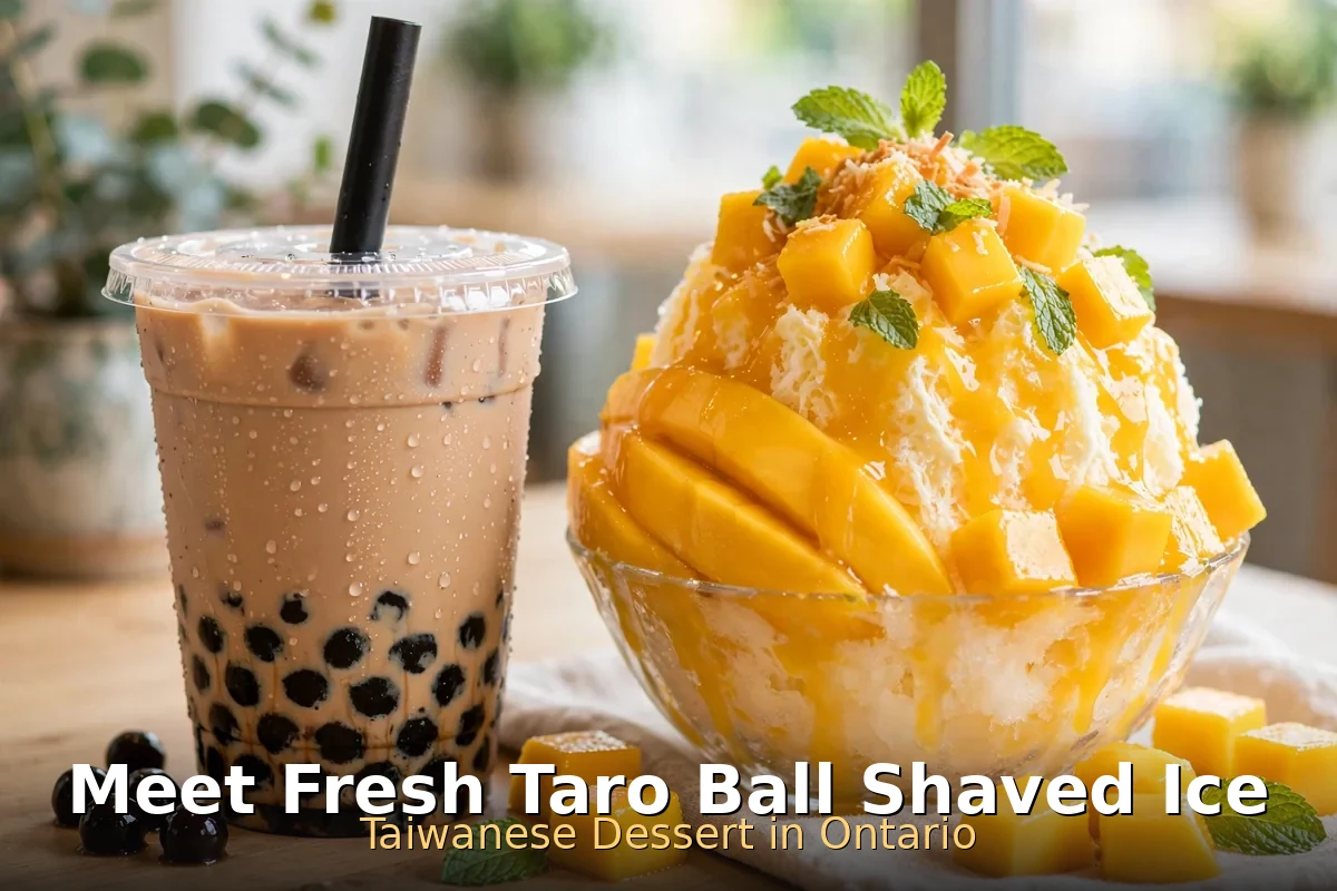 Meet Fresh taro ball shaved ice and boba milk tea - Taiwanese dessert Ontario