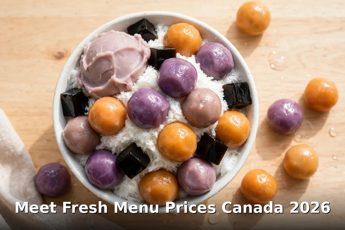 Meet Fresh menu prices Canada - taro ball shaved ice dessert bowl
