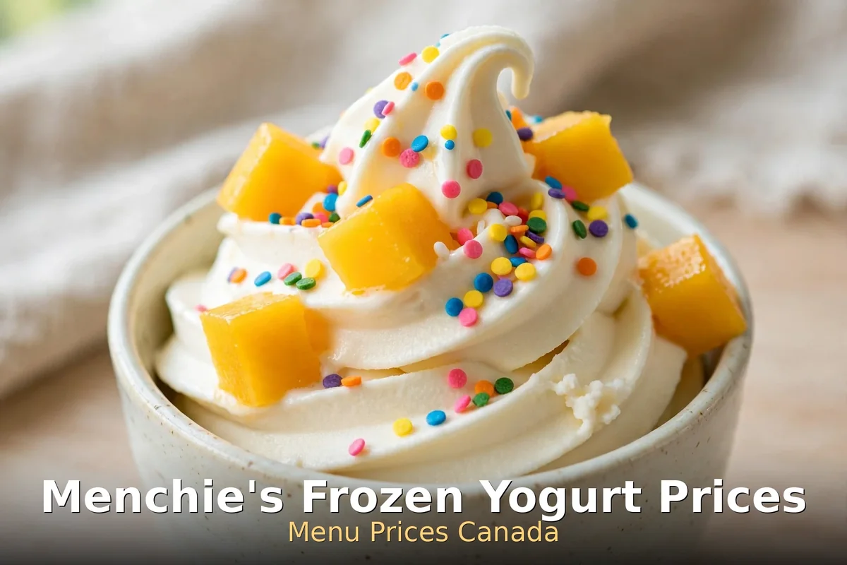 Frozen yogurt cups with fresh toppings, menchies frozen yogurt prices canada