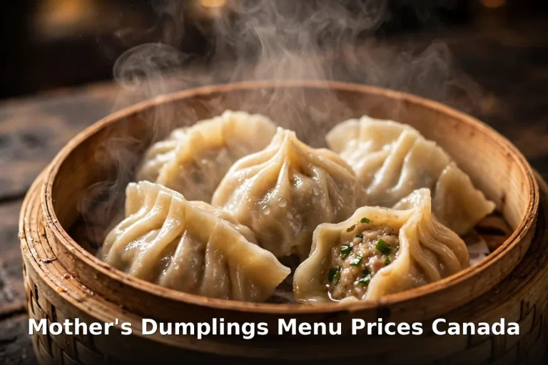 Steaming handmade soup dumplings in a bamboo basket at Mother's Dumplings Toronto, mothers dumplings menu prices canada 2026