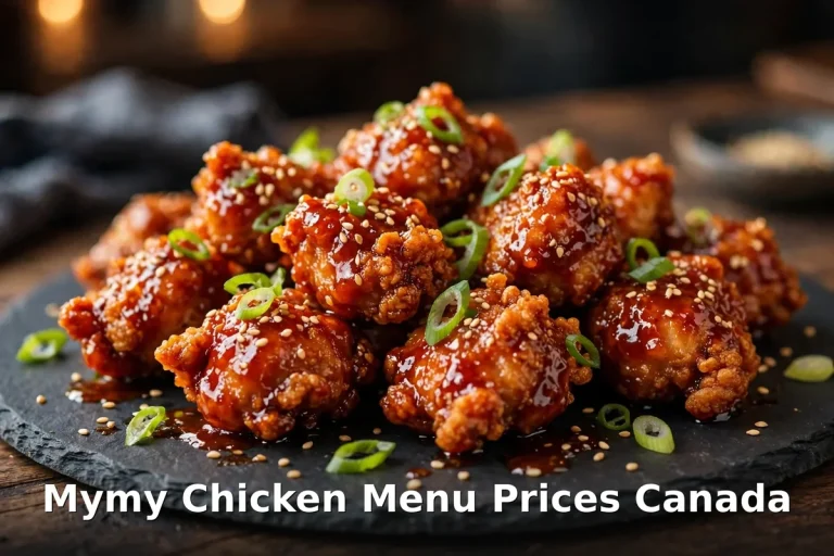 Crispy Korean fried chicken wings with sweet-and-spicy glaze and sesame at Mymy Chicken, mymy chicken menu prices canada 2026