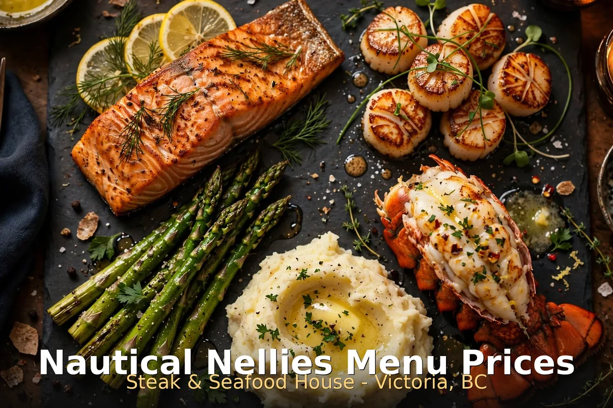 Nautical Nellies menu prices Canada 2026 - steak and seafood house Victoria BC