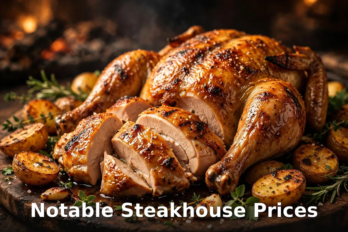 Sliced wood-fired steak with roasted vegetables, Notable steakhouse prices Calgary from $45