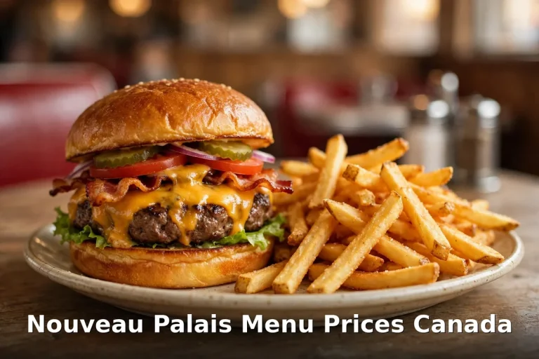 Nouveau Palais menu prices Canada - Palace burger and fries at the Mile End Montreal diner
