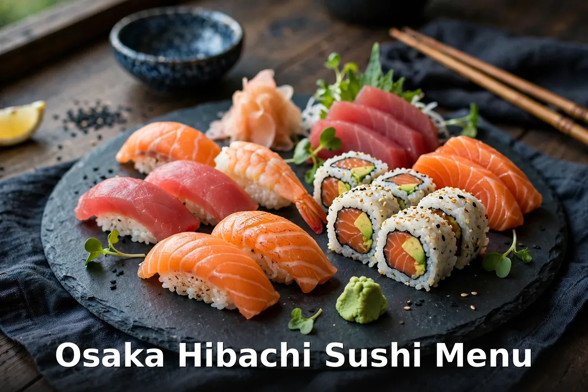 Osaka Hibachi sushi platter and teppanyaki grill food Moncton NB