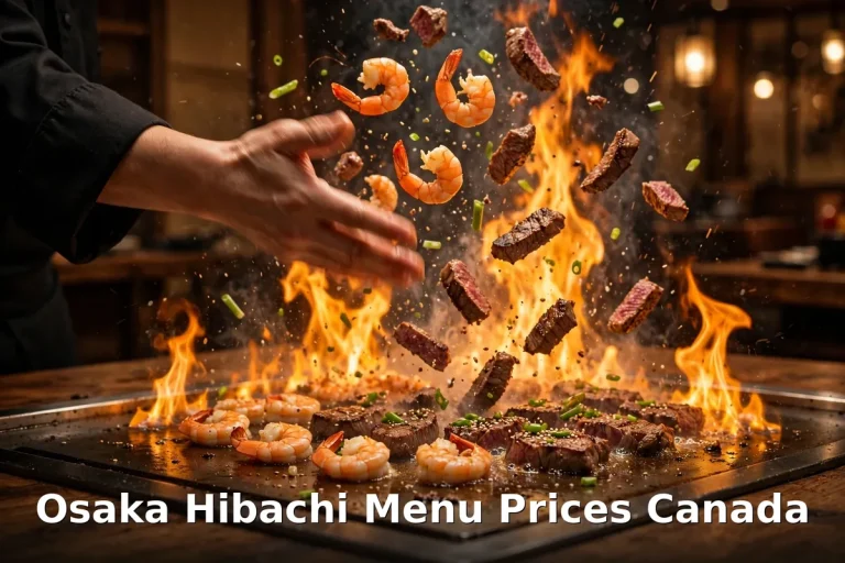 Osaka Hibachi menu prices Canada - hibachi teppanyaki grill flames Moncton Japanese restaurant