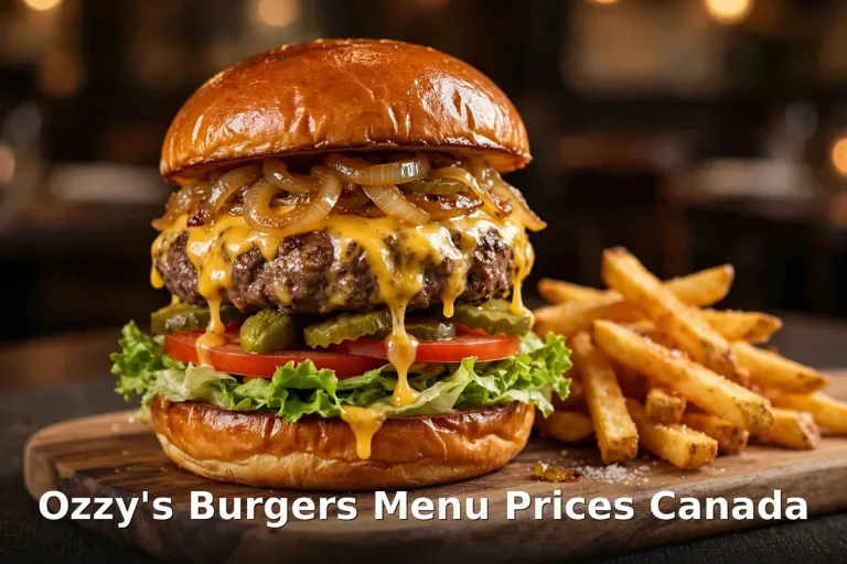 Ozzy's Burgers menu prices Canada 2026: AI-generated cheeseburger photo with Ozzy's Burgers menu prices Canada 2026 PIL keyword overlay