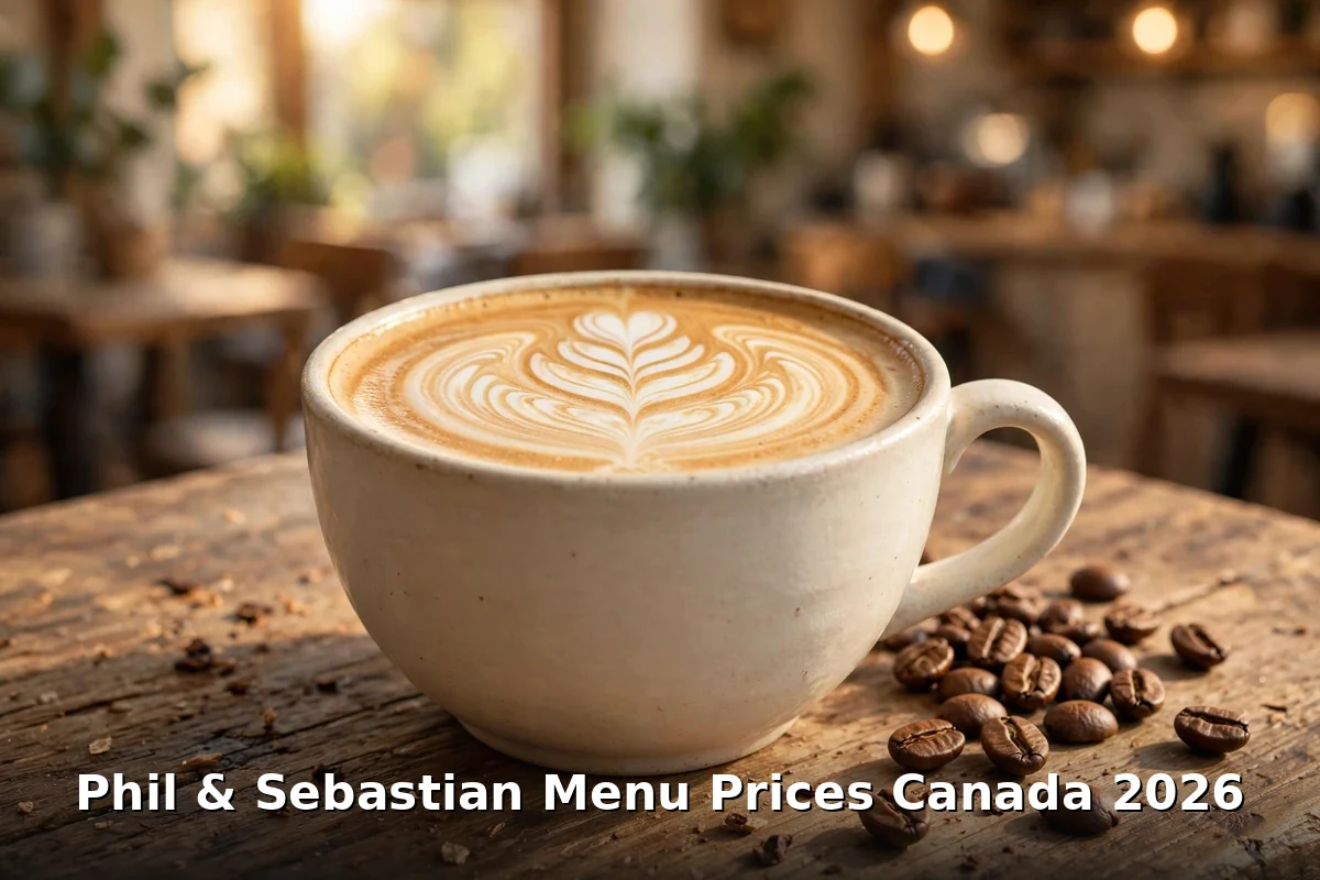Phil & Sebastian menu prices Canada