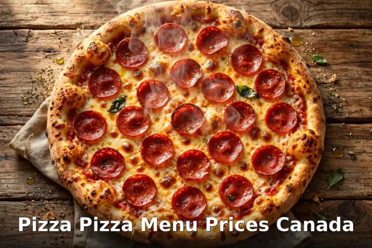 Pepperoni pizza with Pizza Pizza menu prices Canada 2026 keyword text overlay, pizza pizza menu prices