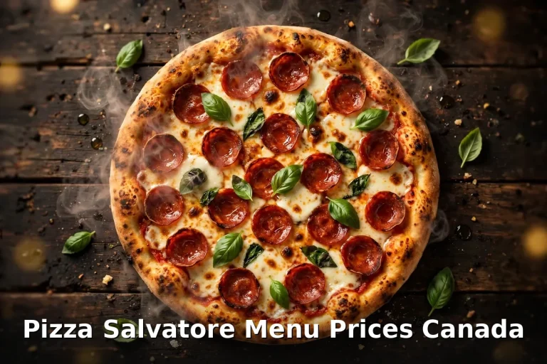 Pizza Salvatore menu prices Canada 2026: pepperoni pizza fresh from the oven