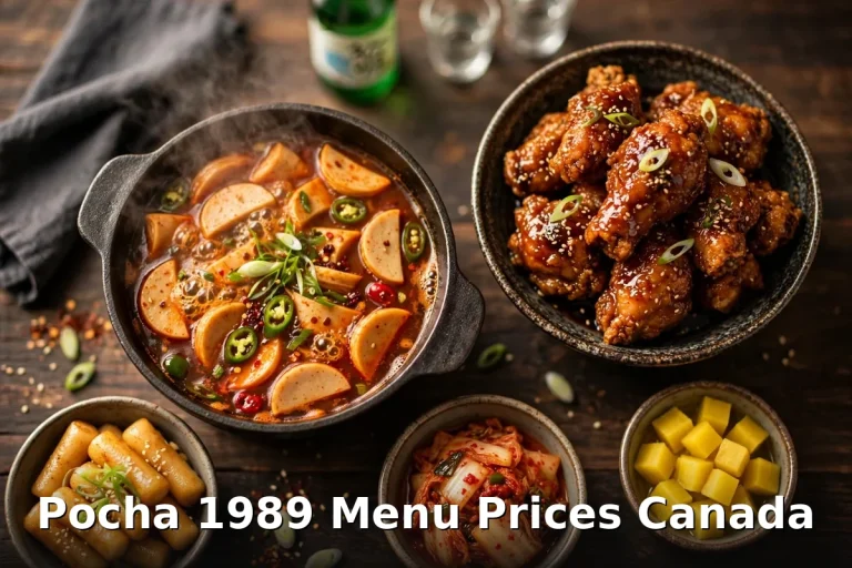 Pocha 1989 Korean pocha food spread photo, Pocha 1989 menu prices Canada