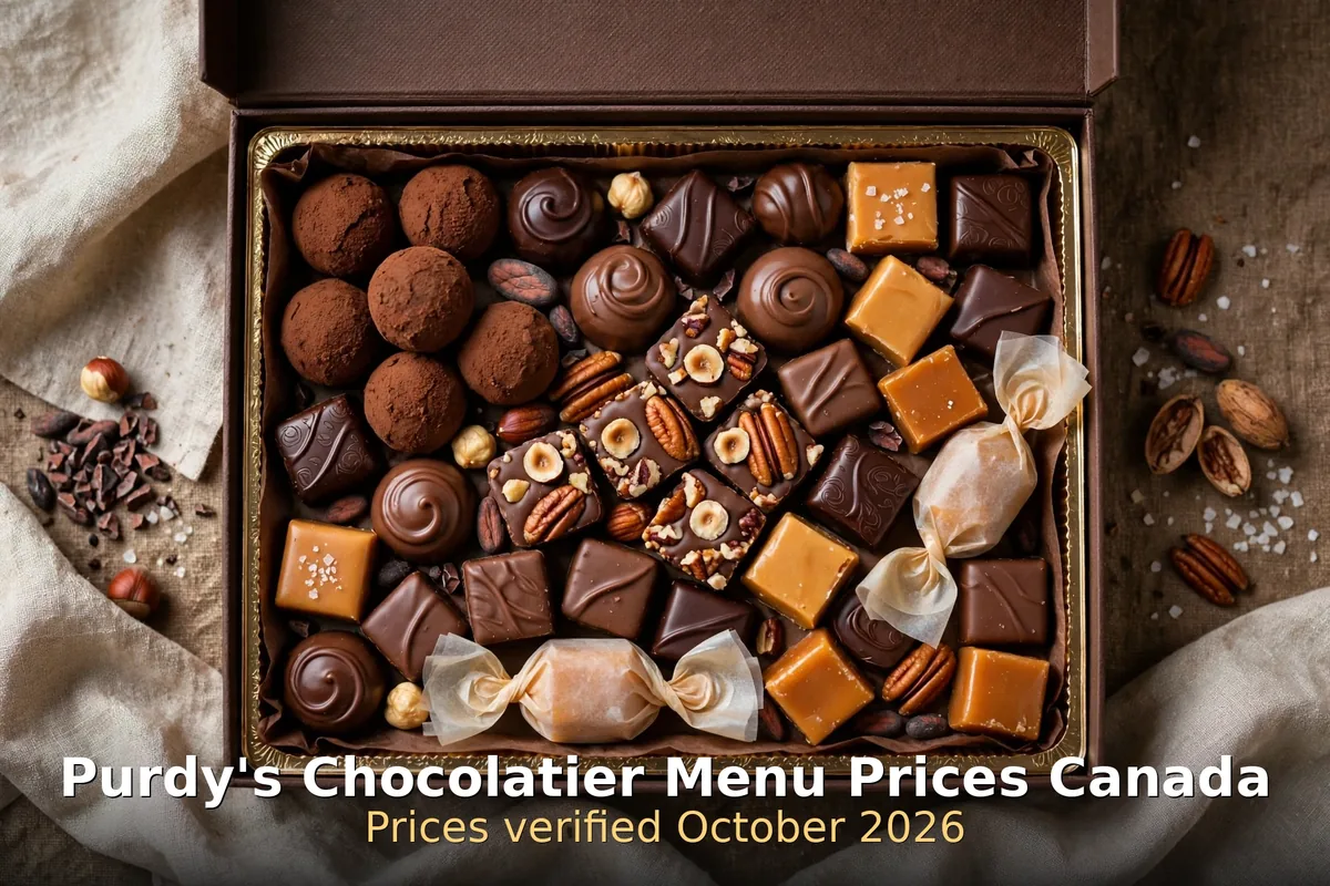 Purdy's Chocolatier prices Canada - Vancouver chocolate gift box
