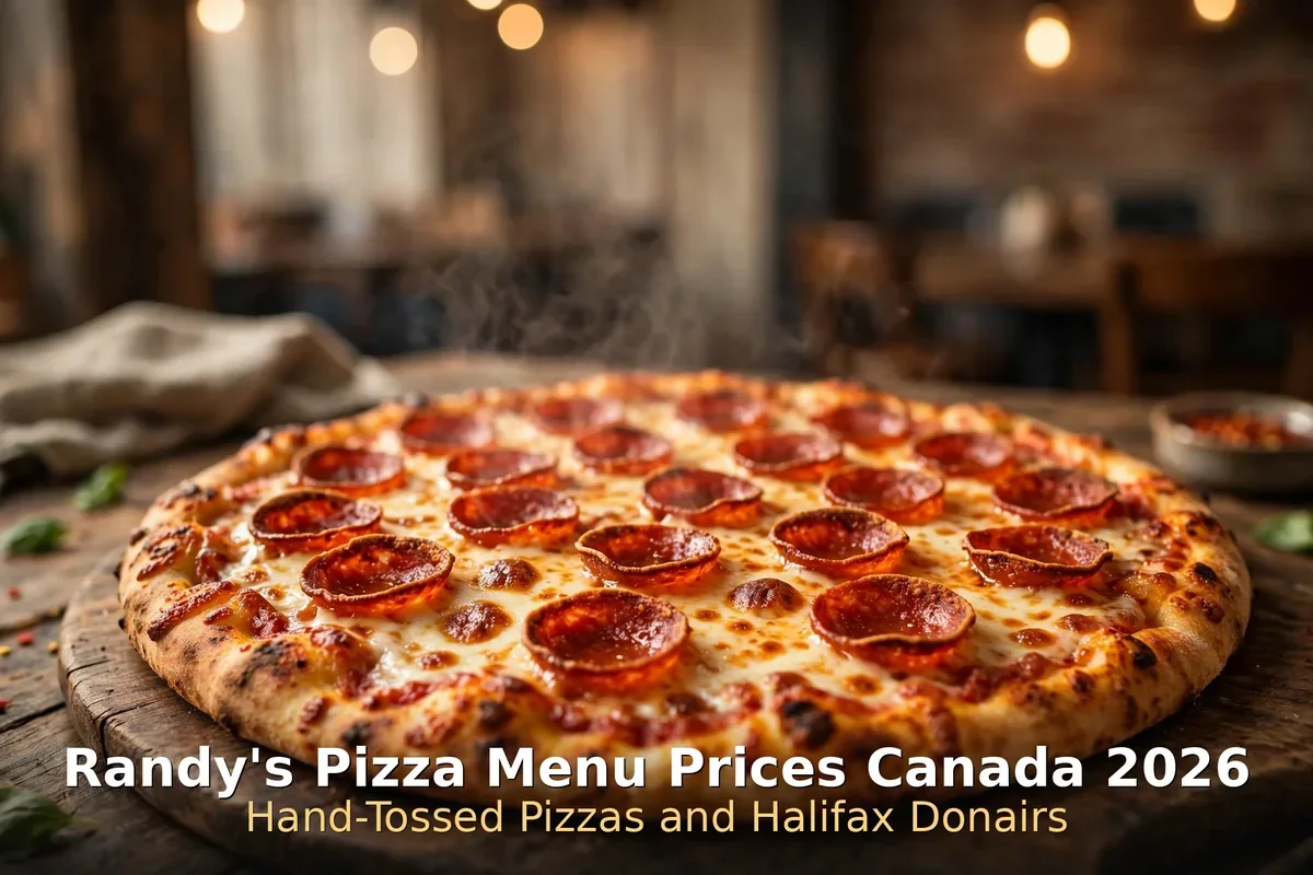 randys pizza menu prices canada 2026: pepperoni pizza and halifax donair spread, Randy's Pizza prices