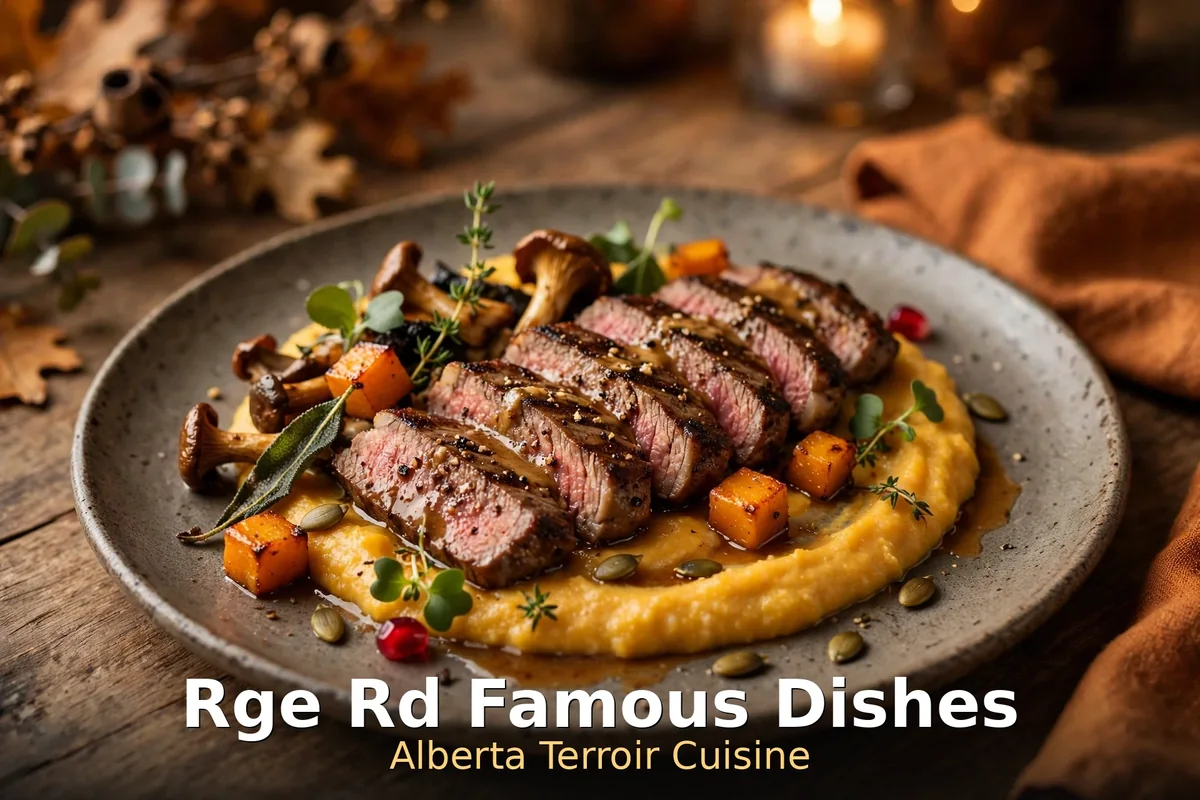 Rge Rd famous dishes, Alberta terroir fine dining plates, rge rd menu prices canada