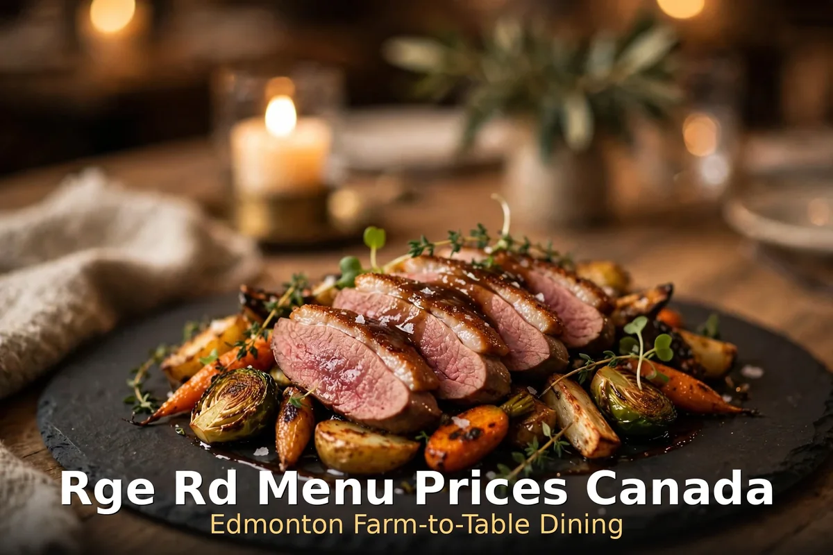 AI-generated Alberta terroir fine dining dish at Rge Rd Edmonton, Rge Rd menu prices Canada 2026