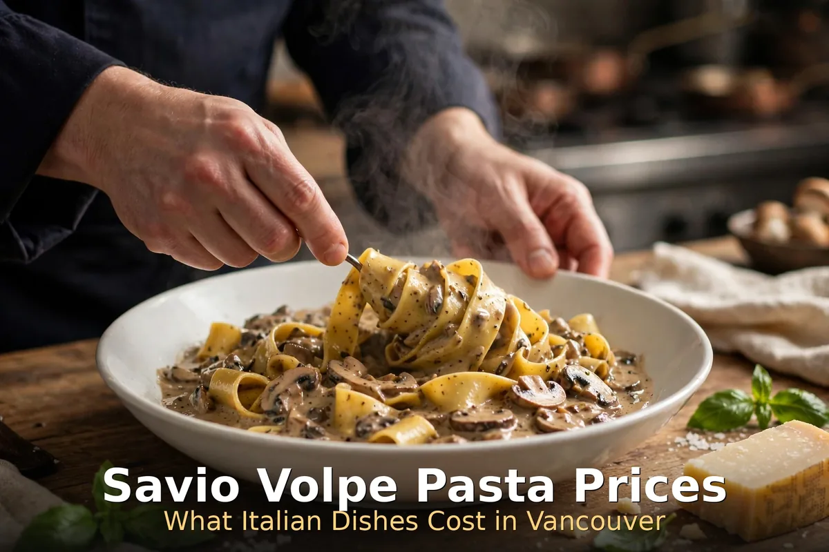 Savio Volpe pasta prices Vancouver: handmade pappardelle, Savio Volpe menu prices Kingsway