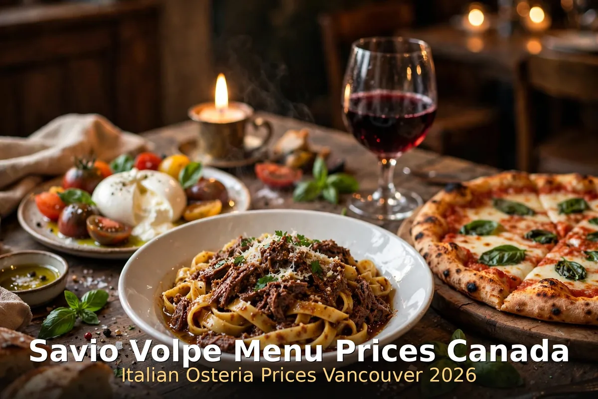 Savio Volpe menu prices Canada 2026 - Kingsway Vancouver osteria handmade pasta