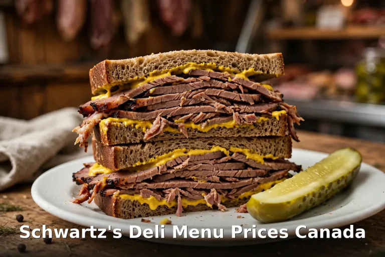 Schwartz's Deli Menu Prices Canada - Montreal smoked meat sandwich