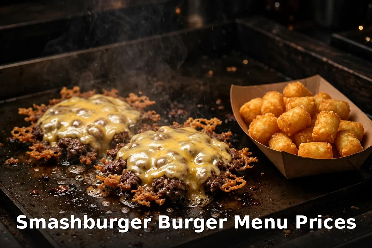 Smashburger Classic Smash burger with crispy crust and melted cheese, smashburger menu prices canada