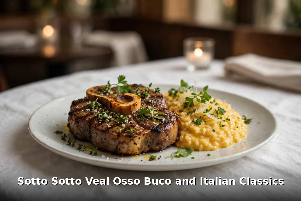 Italian veal and pasta special plates, Sotto Sotto chef specials from $24.95
