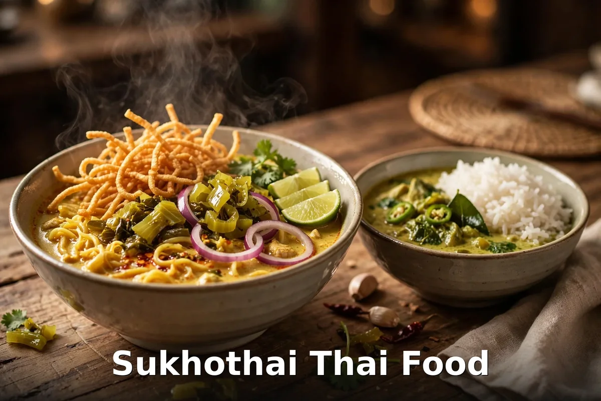 Sukhothai Thai food price, khao soi and Thai curry with rice at Sukhothai Toronto