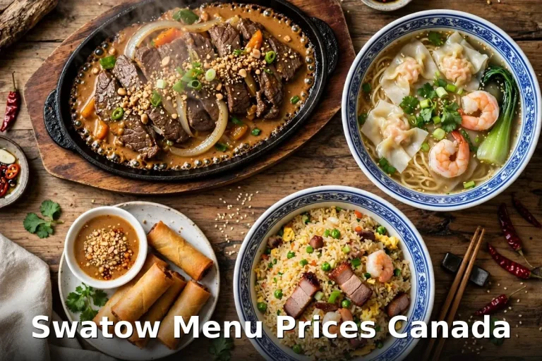 Swatow Cantonese restaurant spread, Swatow menu prices Canada 2026