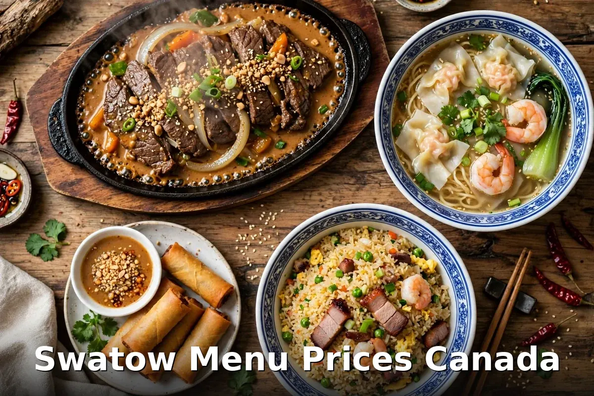 Swatow Cantonese restaurant spread, Swatow menu prices Canada 2026