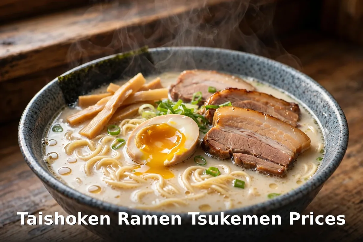 Rich tonkotsu ramen bowl with chashu at Taishoken Ramen Vancouver, taishoken tonkotsu price