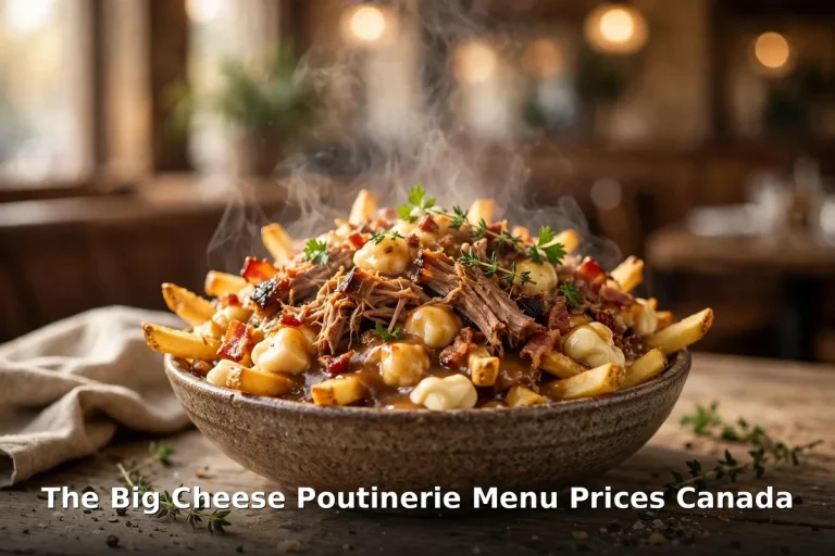 AI-generated poutine photo at The Big Cheese Poutinerie Calgary, the big cheese poutinerie menu prices canada 2026