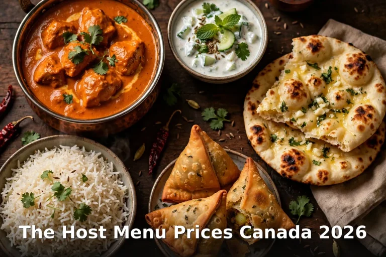 The Host menu prices Canada - butter chicken with naan spread, the host menu prices