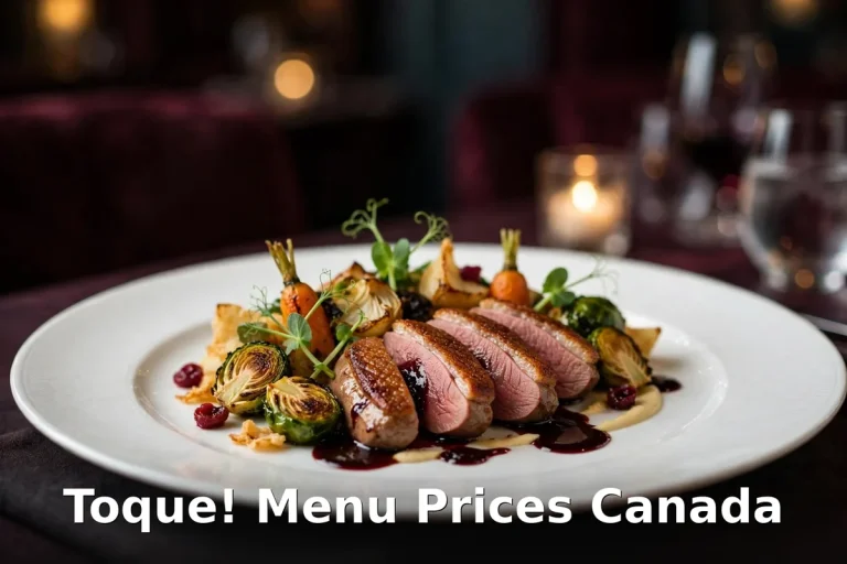 AI-generated fine-dining plated dish at Toque! restaurant Montreal, toque menu prices canada 2026