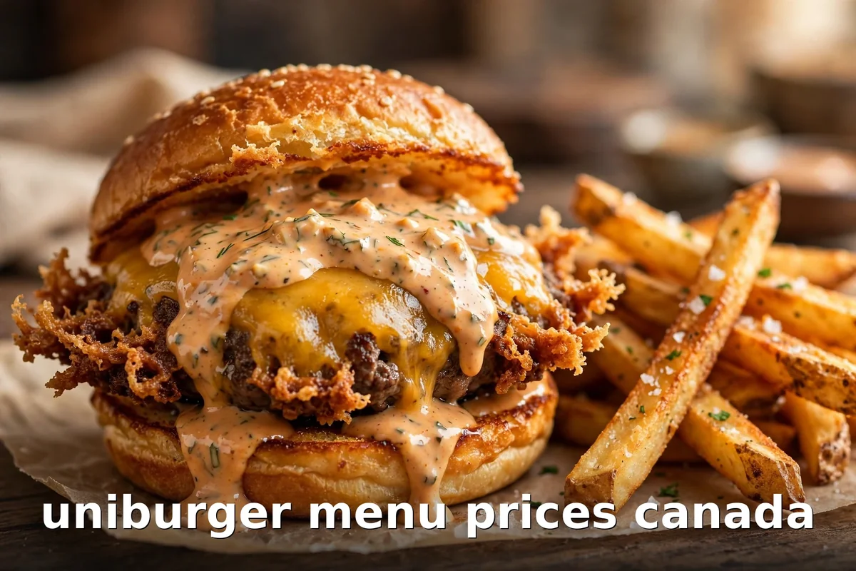 uniburger menu prices canada