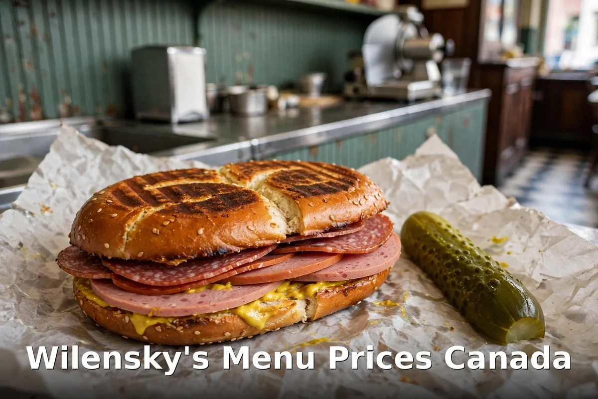 Grilled salami and bologna Special sandwich with pickle at Wilensky's Light Lunch, wilensky's menu prices canada 2026
