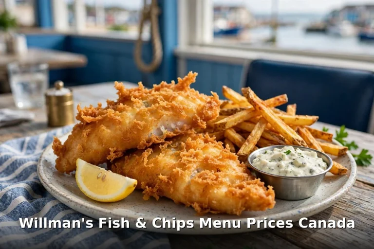 Willman's Fish & Chips fish and chips plate, Willman's Fish & Chips menu prices Canada 2026
