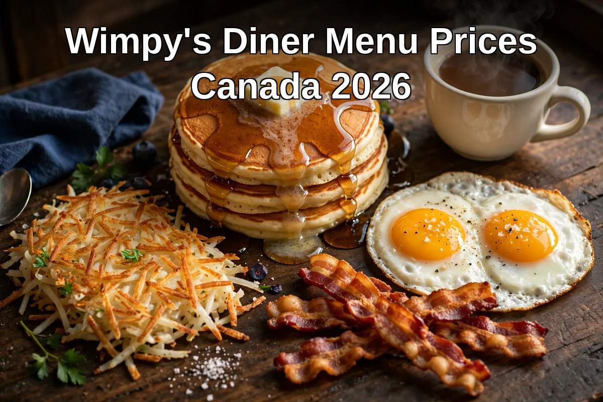Wimpy's diner breakfast spread, wimpy's diner menu prices canada